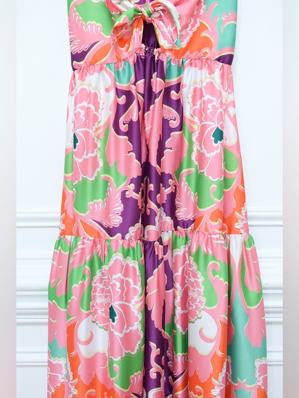 Anthropologie Delfi Collective Sebastienne Cut Out Floral Maxi Dress Size S Boho - Picture 6 of 13